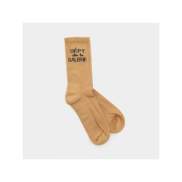 갤러리디파트먼트 26SS DEPT로고 클린 남성 삭스 ACC011 TAN