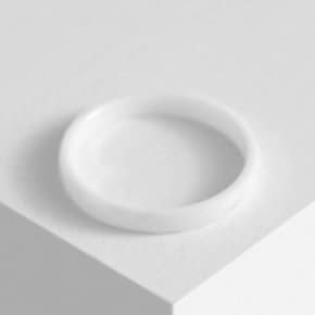 심플 베이직 화이트 세라믹 커팅 슬림 반지