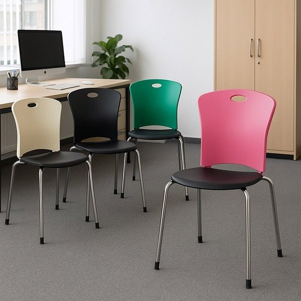 쌓아서 정리 OK! 손잡이 달린 이동형 의자 WB652