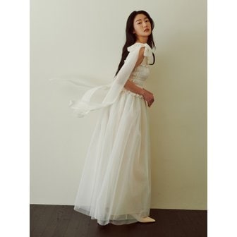 가니송 Bridal Moon Smocking Dress_pale yellow