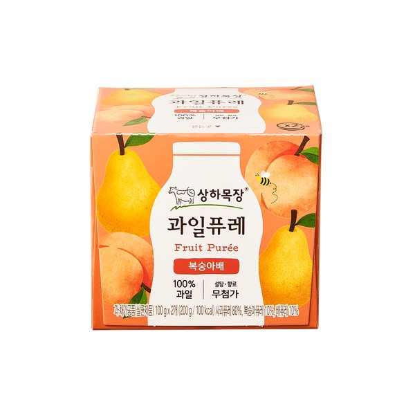 상하목장 과일퓨레 복숭아배 200g*6입
