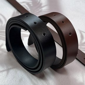 플럼도트 이탈리아통가죽소가죽 벨트끈 폭33mm허리띠