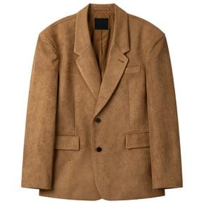 투버튼 비건 스웨이드 오버핏 블레이저 자켓 (K2160)