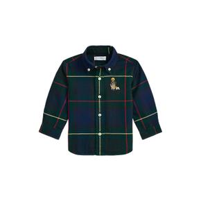 랄프 로렌 베이비 남아 폴로 베어 플래드 옥스포드 셔츠(CWPOWOVI6820176999)