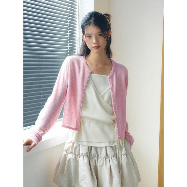 FRILLY WOOL CARDIGAN(PK)
