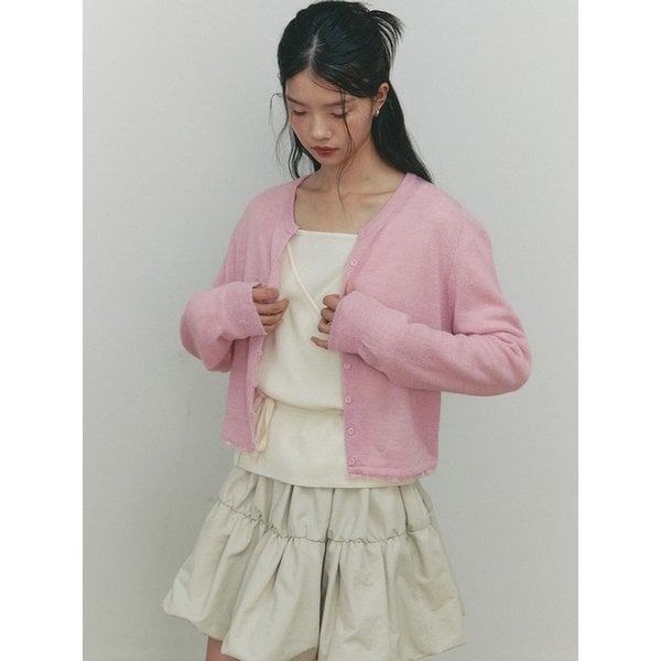 FRILLY WOOL CARDIGAN(PK)