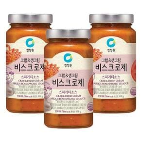 청정원 비스크로제 스파게티 소스 600g x 3개