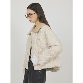코듀로이 카라 퀼팅 구스다운 점퍼 LE_V254PSG932