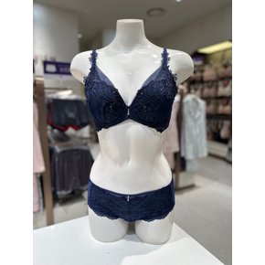 블랙라벨 꾸띄르 쟈가드 레이스 볼륨브라 올레이스팬티세트 (BR965A BP965AL NAVY)