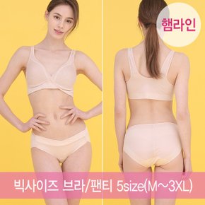 에어쿠션 햄라인 수유브라+햄라인 로우팬티 SET 임파선 3XL까지 빅사이즈_P314716148