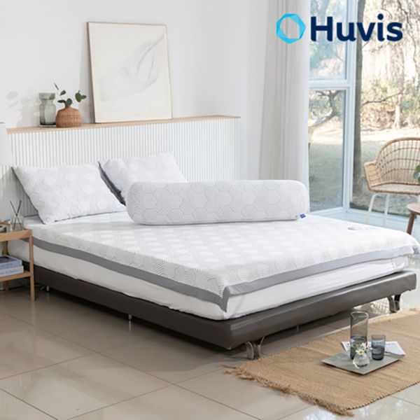 [쿨앤슬립] Q 퀸 휴비스 듀라론 슈퍼쿨 3종 풀세트 (냉감패드 + 베개커버 + 바디필로우) 휴비스