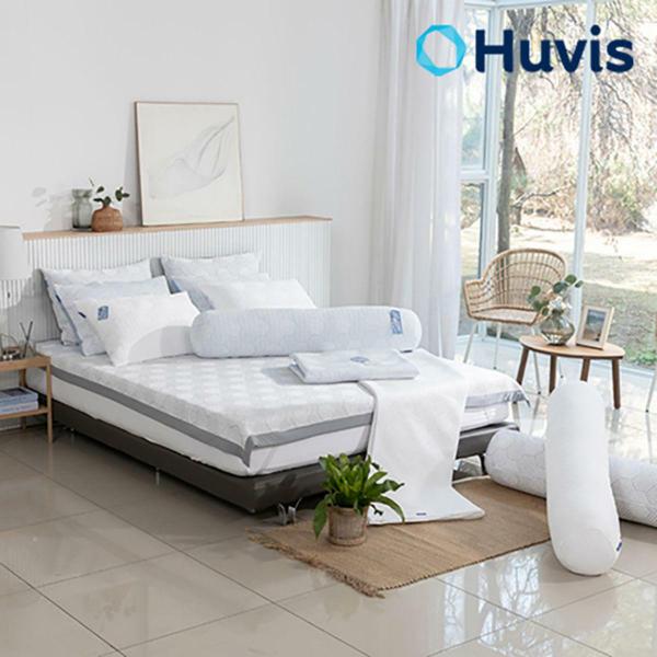 [쿨앤슬립] Q 퀸 휴비스 듀라론 슈퍼쿨 3종 풀세트 (냉감패드 + 베개커버 + 바디필로우) 휴비스