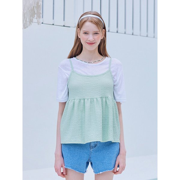 뷔스티에 나시 블라우스 (TMBAF2474)