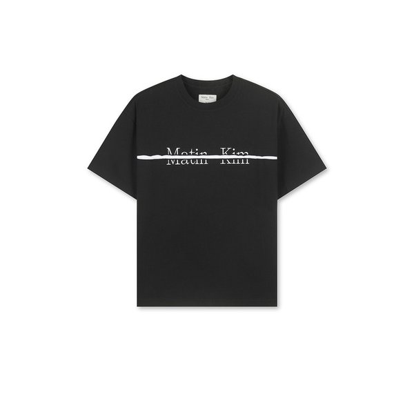 LOGO CUTTED LAYERED TOP IN BLACK