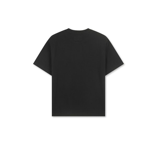 LOGO CUTTED LAYERED TOP IN BLACK