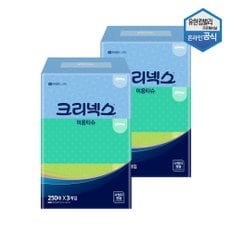 100%천연펄프 갤러리 미용티슈 250매 3개입 x 2팩 총6개 4600261