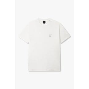 남성 미니 로고 자수 티셔츠A416130904오프화이트