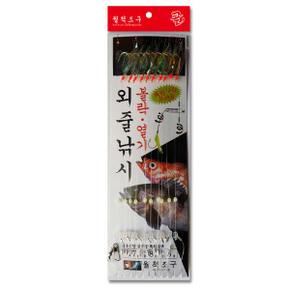 월척상사 WA-6 10본 외줄낚시 레인보우 (바늘,채비)