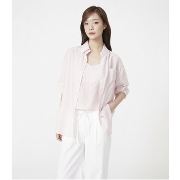 플라스틱아일랜드 [SET] 뷔스티에 탑 + 루즈핏셔츠 블라우스 (PR3WB801)