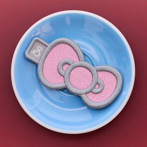 Lucky Hello Kitty Ribbon Embroidery Wappen Pink