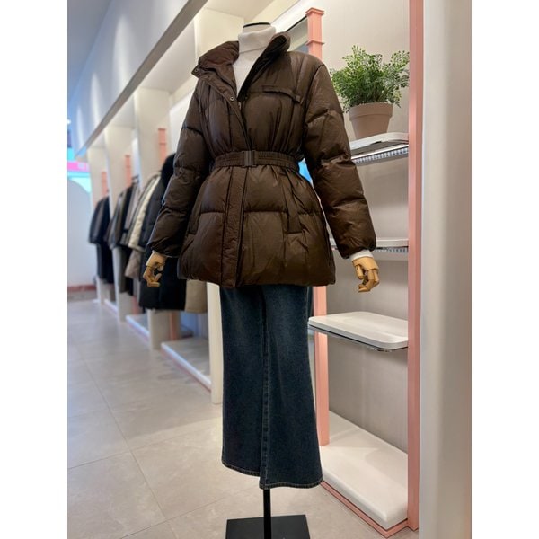 [여주점] 여성 하이넥 벨티드 구스다운 점퍼(ITPBYPD370)