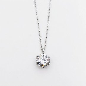 925Silver 2캐럿 모이사나이트 목걸이 OPQUN5011