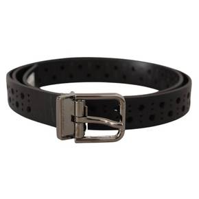 4812680 Dolce  Gabbana Elegant Leather Belt with Metal Mens Buckle