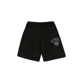 BIG AMB Training Banding Sweat Short Pants ASP601 (Black)