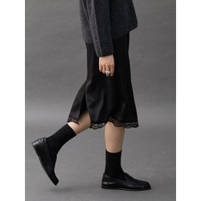 TENDER LACE SKIRT - BLACK