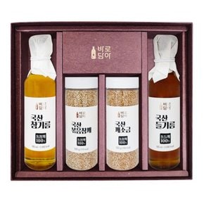 바로담아 국산 참들기름 4종 세트