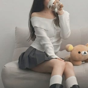 아몬드 셔링 주름 빅카라 니트 긴팔5color