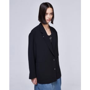 [파주점] [송지오우먼]송지오 투버튼 코쿤 자켓 블랙 WH3JK302BK