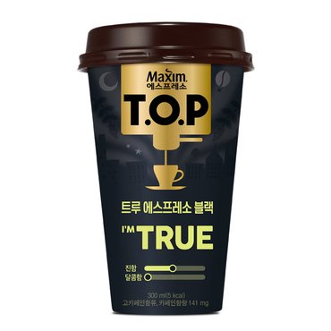  맥심 티오피 트루 에스프레소 블랙 컵커피 300mlx10컵+아이스포장