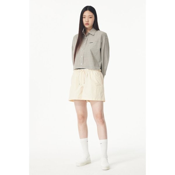 [AR/CHIVE] 자수 포켓 체크 패턴 크롭 셔츠 71152604A5103