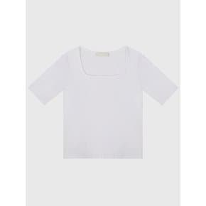 Ribbed Slim Span Square T-shirt