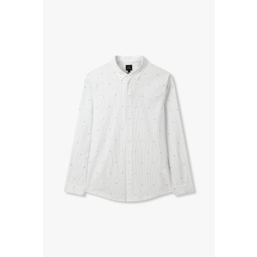 ARMANI EXCHANGE AX남성 스트라이프 로고 패턴 셔츠A415120014화이트