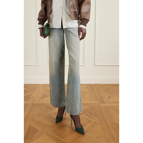 로미 85 스웨이드 그린 펌프스 46376663162955427