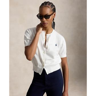 폴로 랄프 로렌 여성 코튼 블렌드 숏 슬리브 카디건(WMPOSWENDW20596100)