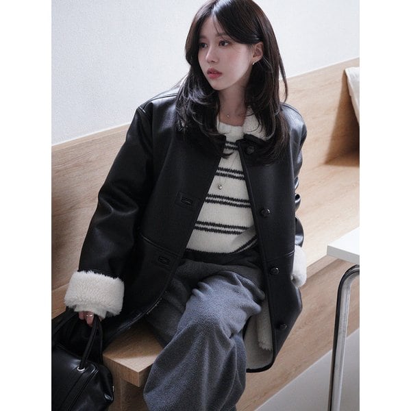 웰트 하프 시어링 자켓 [2COLORS]