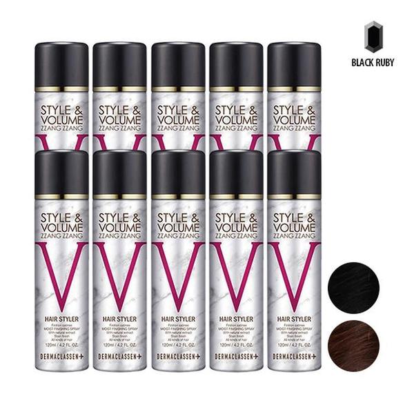 더마클라센 스타일앤 볼륨짱짱 흑채 스프 레이 블랙 120ml x5 + 자연갈색 120ml x5(1)