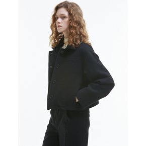 Crop Single Jacket [Black]