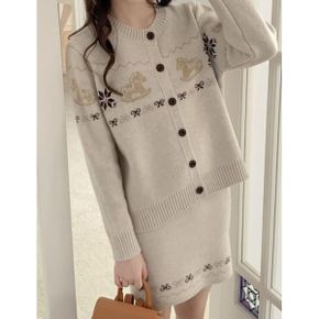 2종SET 데님 카라 페이크레이어드 스트라이프 니트 + 니트 스커트 G6FSE013P_P435967448