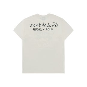 HOSHI X ADLV TIGER SKETCH SHORT SLEEVE T-SHIRT 호시XADLV 타이거스케치  반팔티셔츠 크림