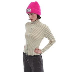 Fluffy Knit Beanie - Flamingo