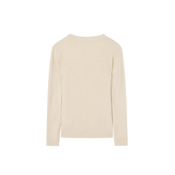 라운드넥 립 긴팔 풀오버 (VJUCI2920)