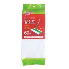 국산 정전기발생청소포 60매(205x290mm) 정전기청소포 정전기포 부직포 청소용품 밀대