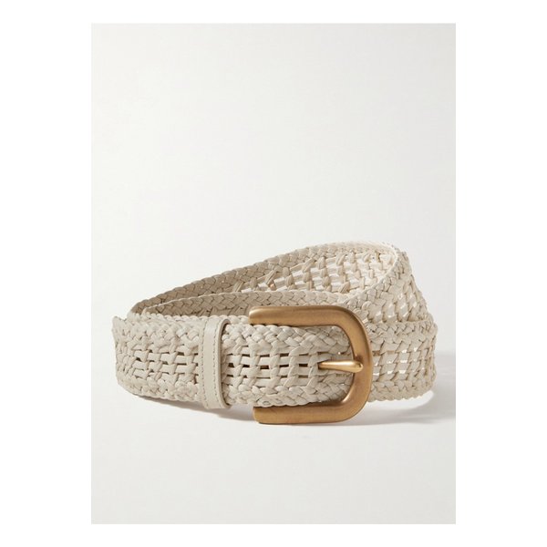 아이보리 위빙 가죽 벨트 1647597350196947