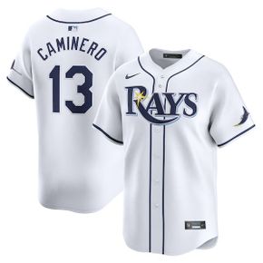 [해외] 1051122 나이키 MLB Junior Caminero 탬파베이 레이스 홈 리미티드 플레이어 저지 화이트