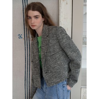 보카바카 Two-Tone Tweed Crop Jacket VC2412JK105M