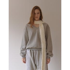 Vneck Fluff Sweat Shirt